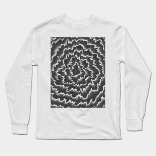 Foral waves in black and white Long Sleeve T-Shirt